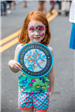 Girl with Face Paint and Frisbee