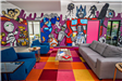 Colorful Lounge Area