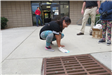 Child Labeling a Storm Drain