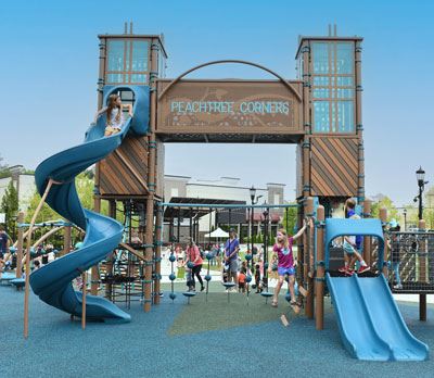 Slide on the Peachtree Corners playground