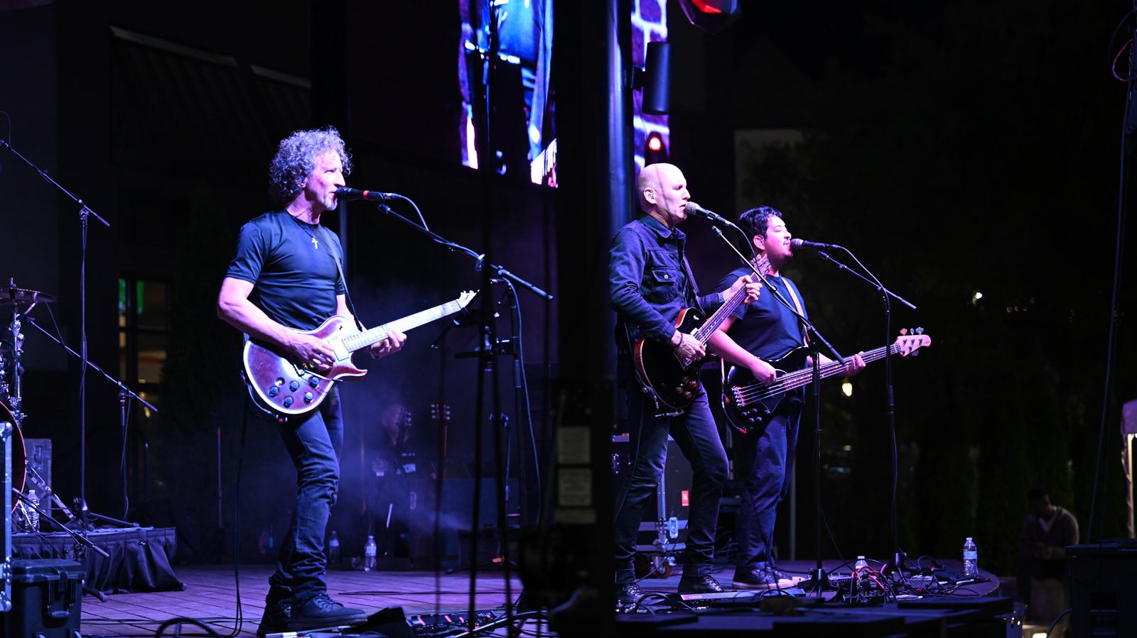 Shots of band and audience at the Vertical Horizon concert