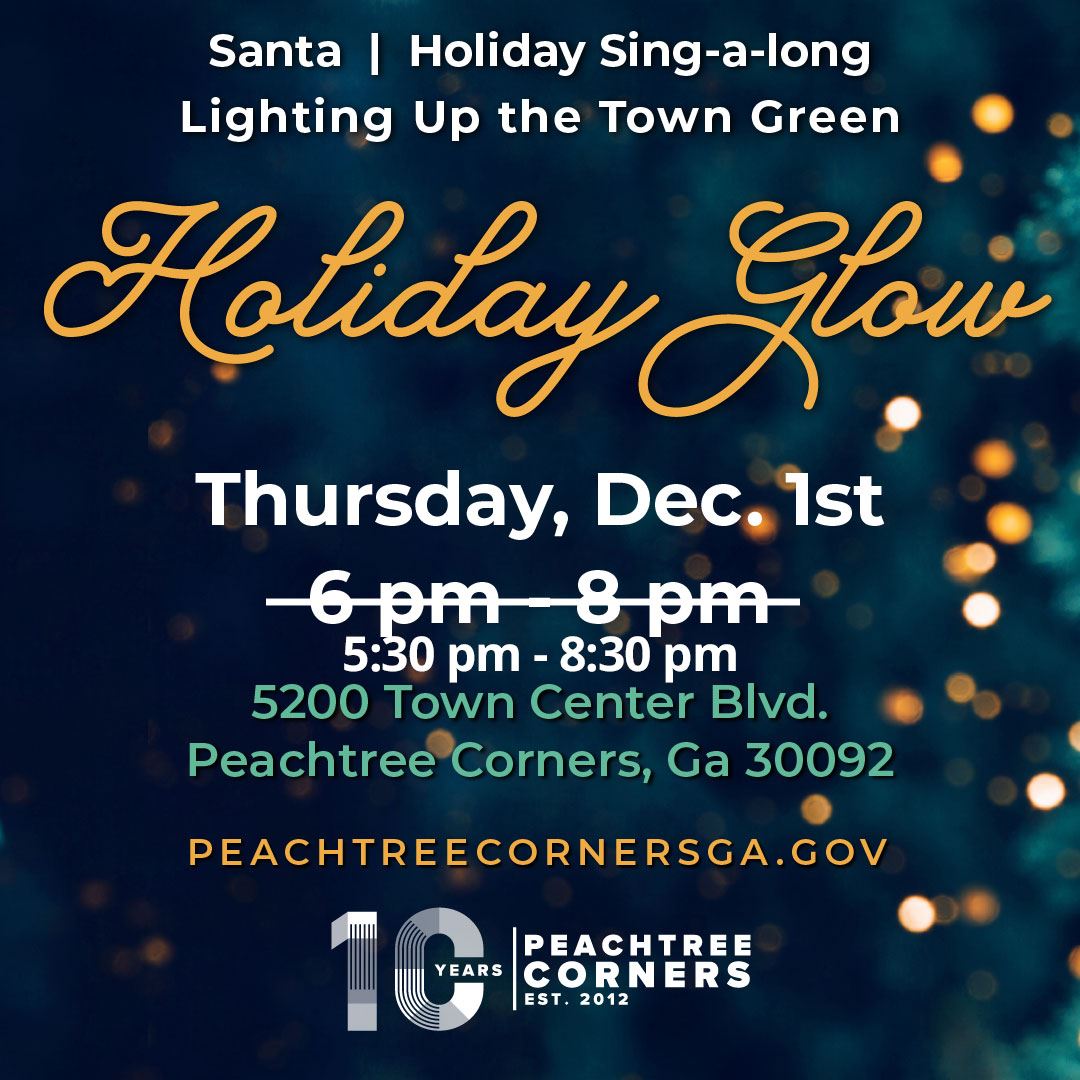 Holiday Glow Image with date and time