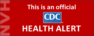 CDC Health Advisory - Red Background