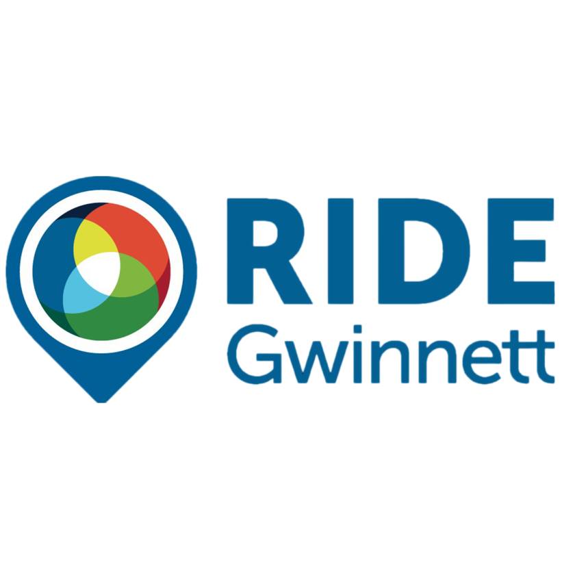 Image of the word Ride with the Gwinnett logo