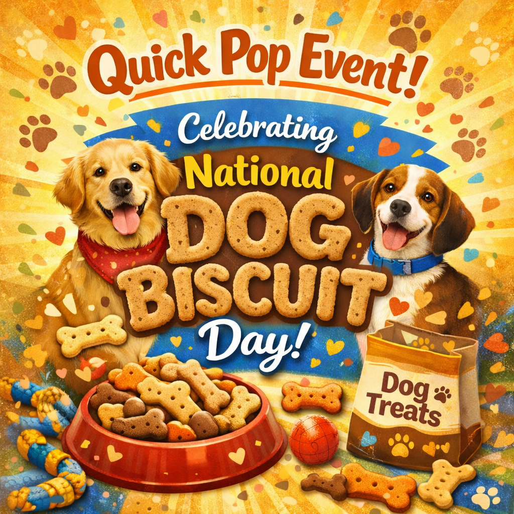 Image of dogs with dog biscuits