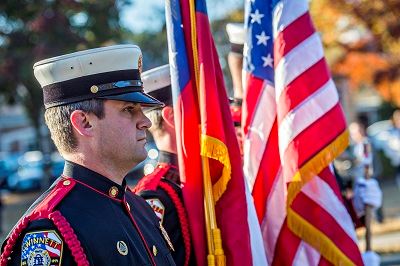 Honor Guard Holding Flags