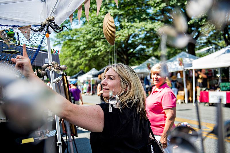 Women Looking at Crafts