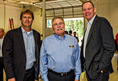 Mayor Posing with 2 Men