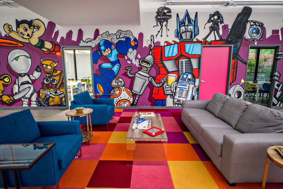 Colorful Lounge Area