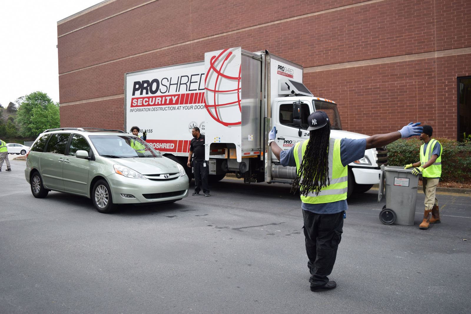 Customer in the Shredding Line