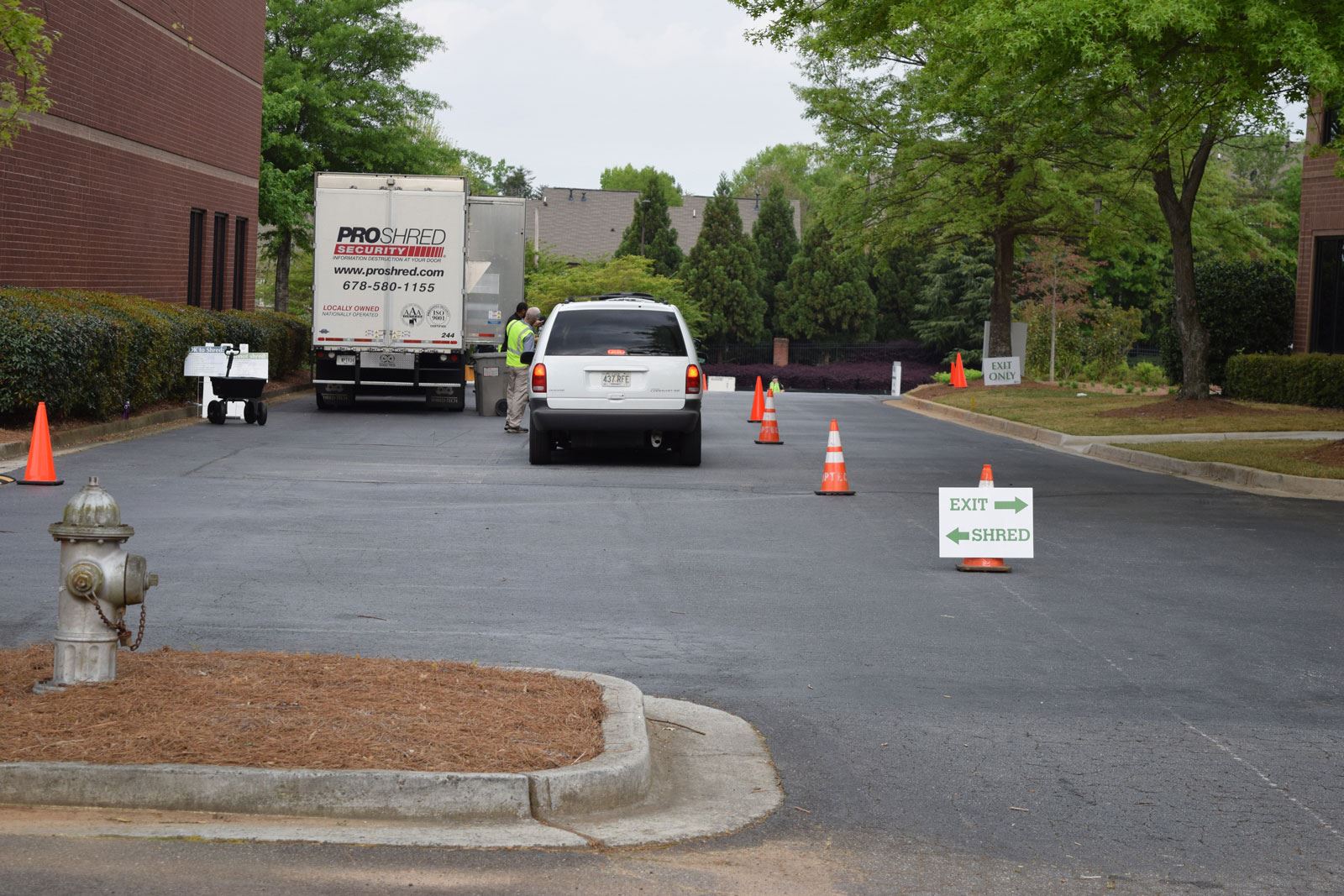 Customer in the Shredding Line