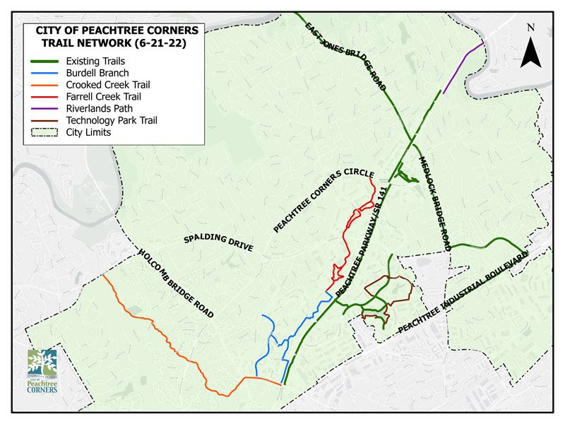 City Corners Connector trail map.