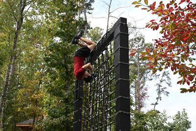 Kirby on the Cargo Net