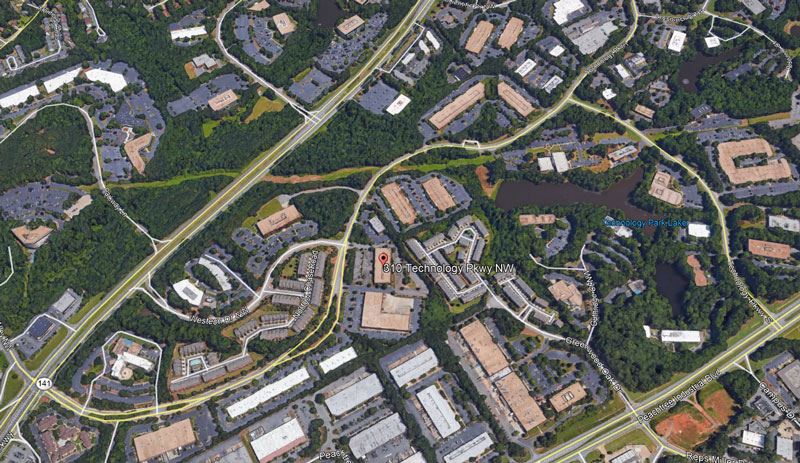 Aerial View of Peachtree Corners City Hall